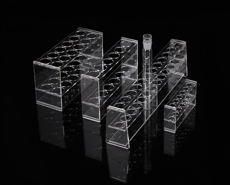 Plexiglass Test Tube Rack 12 6 hole Single Row Laboratory For 25ml Clear Centrifugal Test Tube