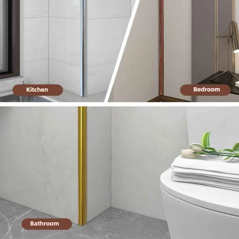 Cinta decorativa autoadhesiva de PVC para esquinas de pared, ideal para decoración del hogar, protege contra golpes en los bordes de los muebles