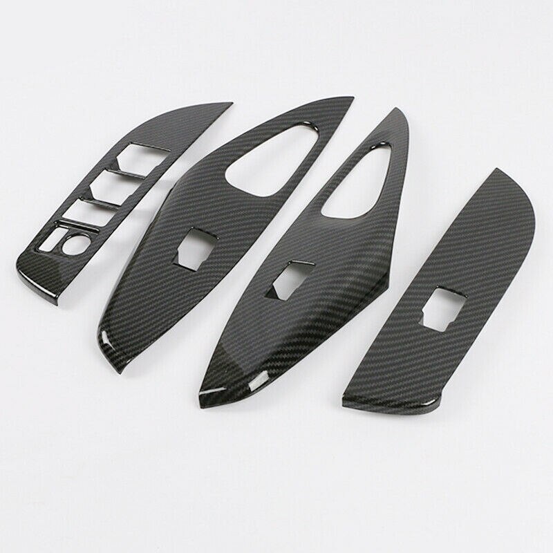 Carbon Fiber ABS Inner Window Switch Panel Trim Fit For Toyota Corolla Brand And