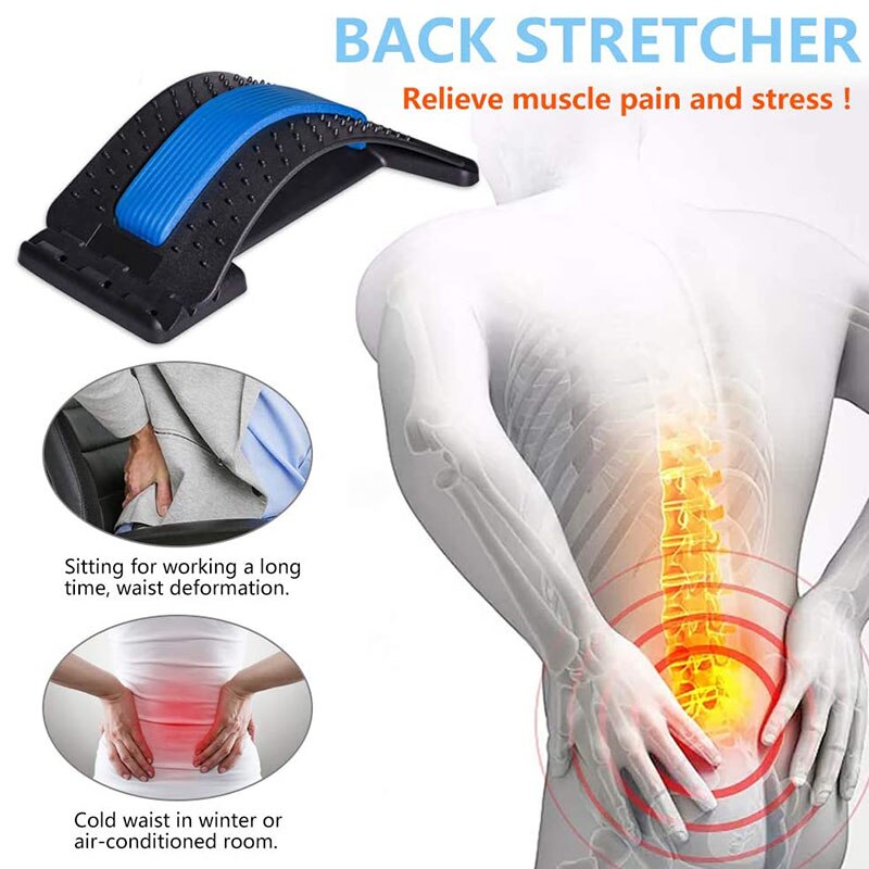 Back Massager Stretching Device Multi-Level Lumbar Support For Bed ＆Chair＆Car Massage Tools Lower and Upper Muscle Pain Relief