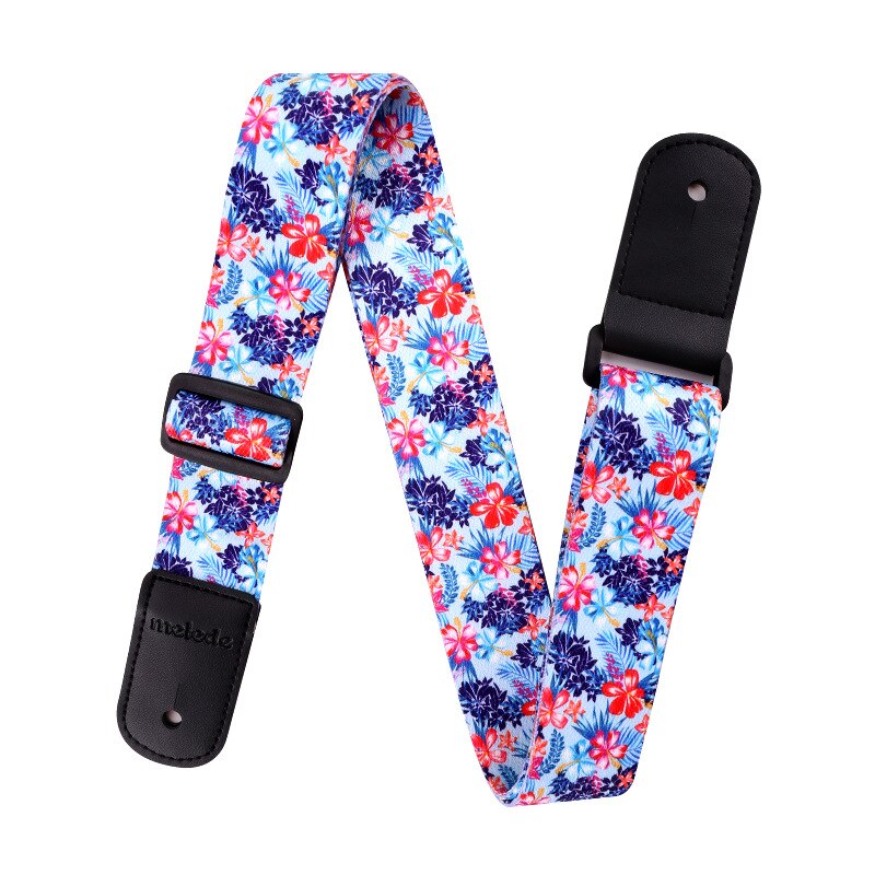 Sangle de queue pour Ukulele, motif de fleurs porte-bonheur ethnique hawaïen, petite lanière imprimée sur guitare,