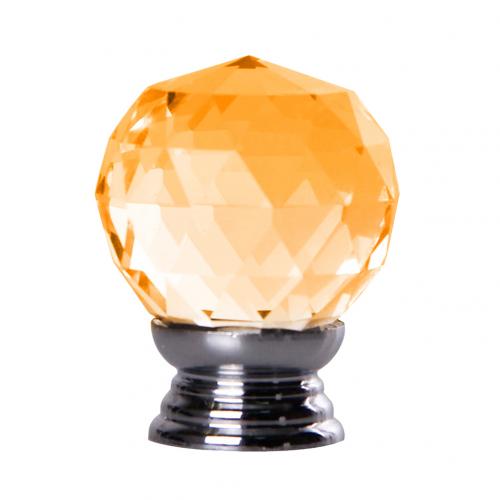 20mm enkele gaten glazen bolgreep meubelgreep dressoirknoppen kristallen kastgreep voor meubelbolgreep: Oranje