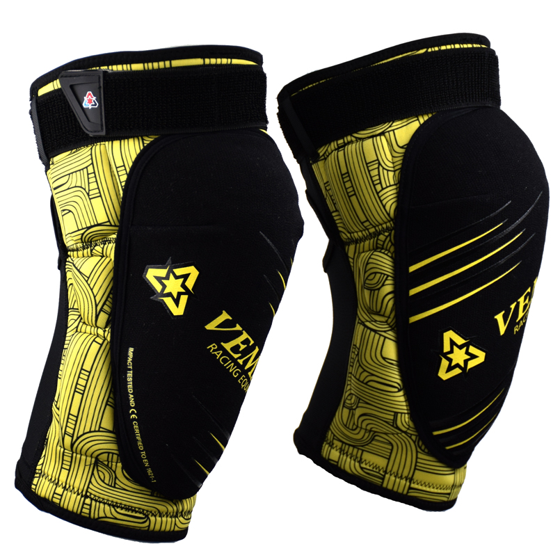 VEMAR MTB Knee Protector Guard Mountain Bike Knee Pads Slider BMX DH ATV Motorcycle Protective Gear Motocross Knee Protection: E03-YELLOW
