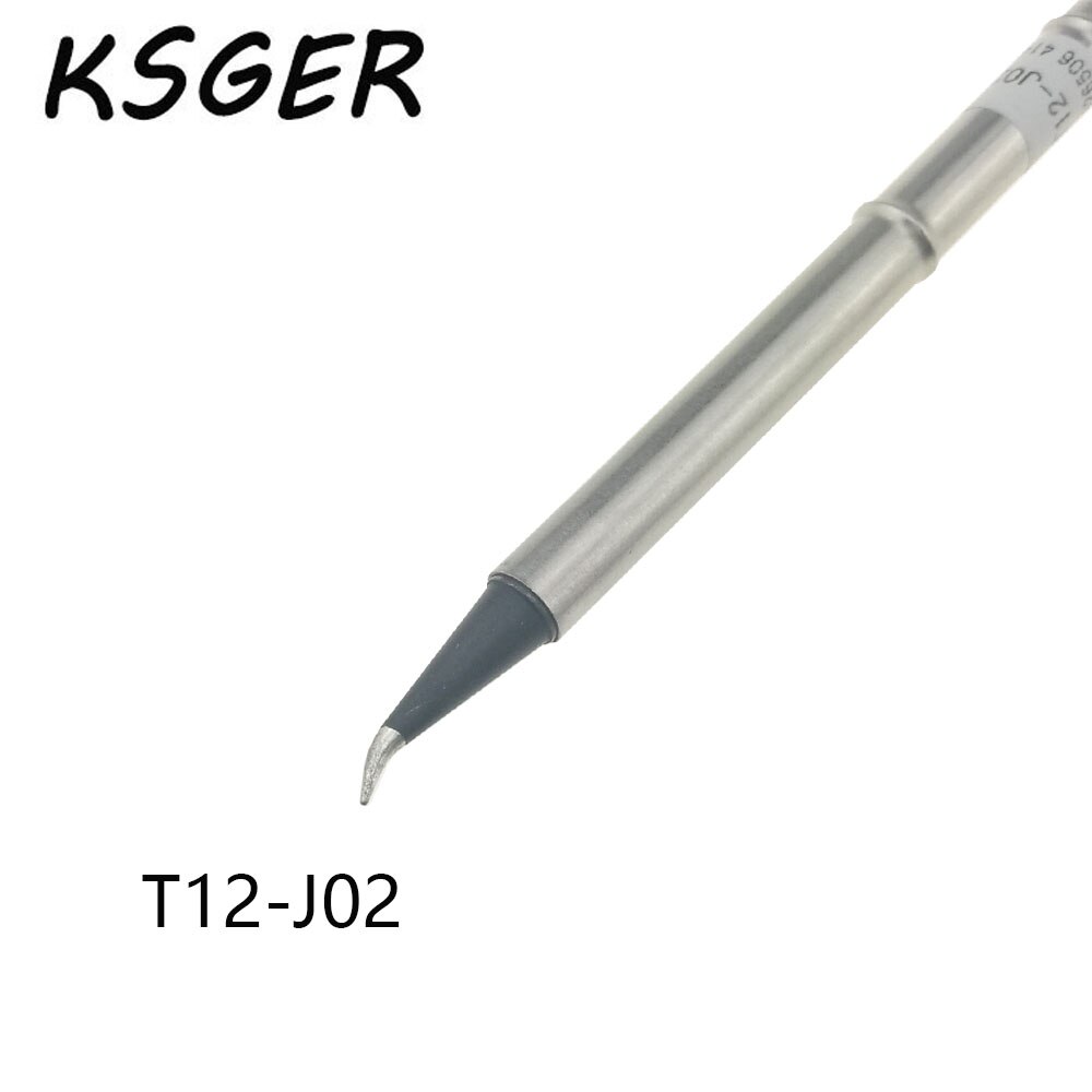 KSGER Black XA-Grade Lead-Free T12-K T12-ILS T12-J02 KU BC2 D16 D24 BL Electric Soldering Iron Tips For FX951 Soldering Station: 5pcs T12-J02