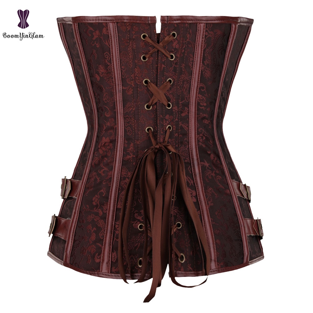 Steampunk Corset métal serrure Corsets femmes automne tenue grande taille 6XL Bustier désossé rétro vapeur Punk gothique Gorset surbuste Sexy