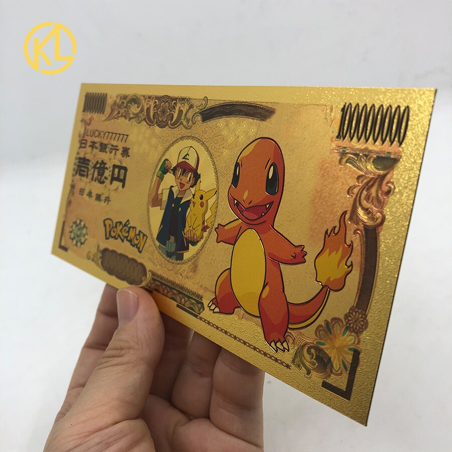 10 st/lot 10 typer japansk anime söta djur guldsedlar för samling souvenirsedlar