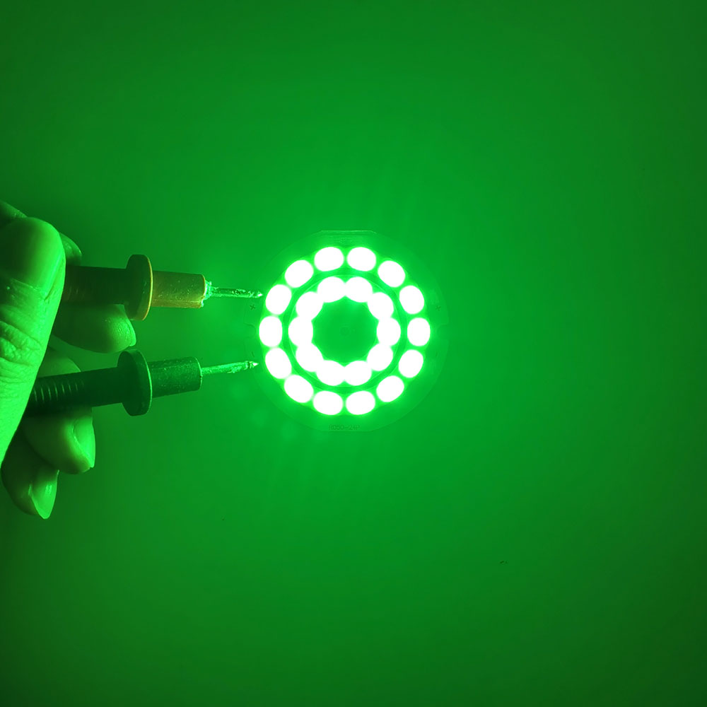 Luz LED de 3V, 50mm de diámetro, Chip COB redondo, lámpara LED de doble anillo, bombilla LED de 3,7 V y 5W para luces de trabajo DIY, iluminación de decoración del hogar: changeable