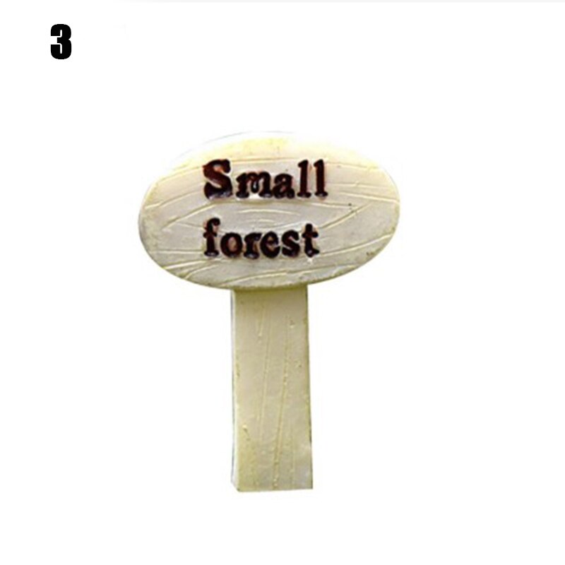 Mikro landskap dekoration skog guide tecken mini trädgård landskap miniatyr ornament diy landskap: 3