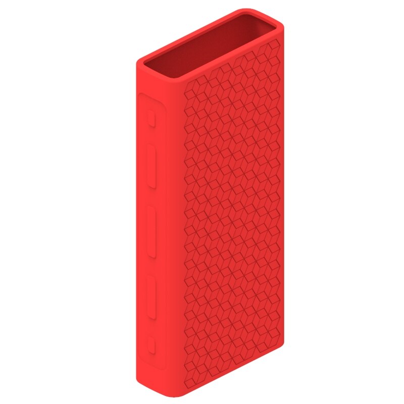 Bescherm Cover Case Voor Xiaomi Power Bank 20000Mah 3 PLM18ZM 18W 2-Way Quick Opladen Usb C draagbare Mi Powerbank 20000 Externe: Red