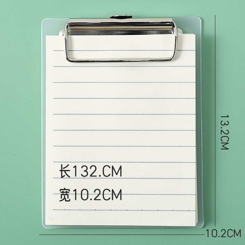 50sheets Mini Clipboard Notepads Sticky Note Multi-function Folder Board with Memo Pad for School Stationery Office Supplies: Clear