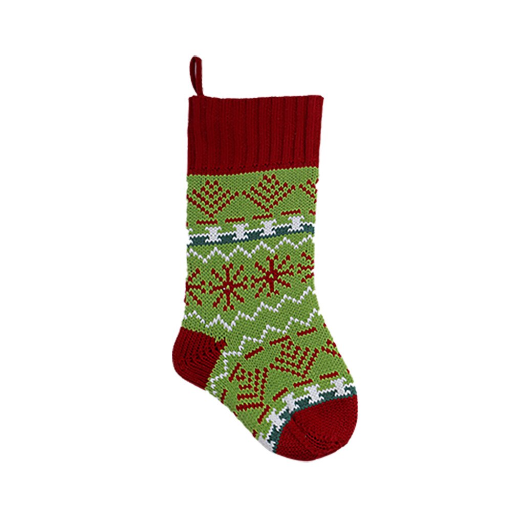 Gebreide Kerstsok Bag Kerst Decoreren Leveringen Snoep Stocking Xmas Houders Kerstboom Ornamenten: A