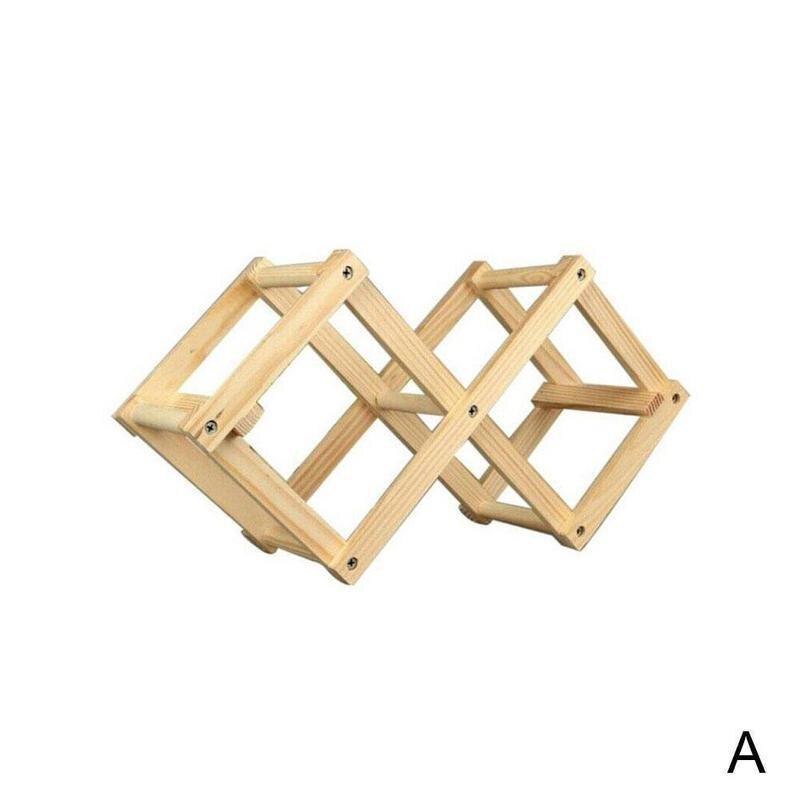 1Pc Wijn Fles Houder Inklapbare Retro Houten Rekke... – Vicedeal