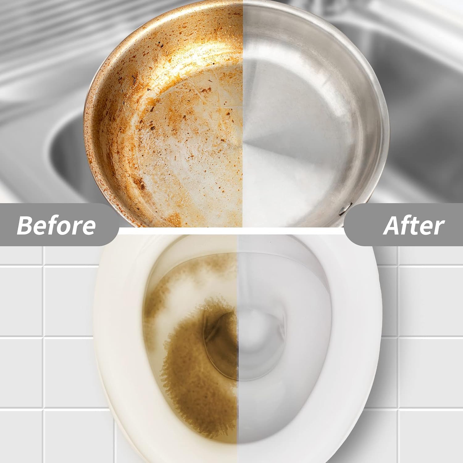 5PCS Pumice Stone Toilet Brush Bathroom Cleaning Stone with Handle Tile Sink Bathtub Limescale Rust Stain Remove Cleaning Tools