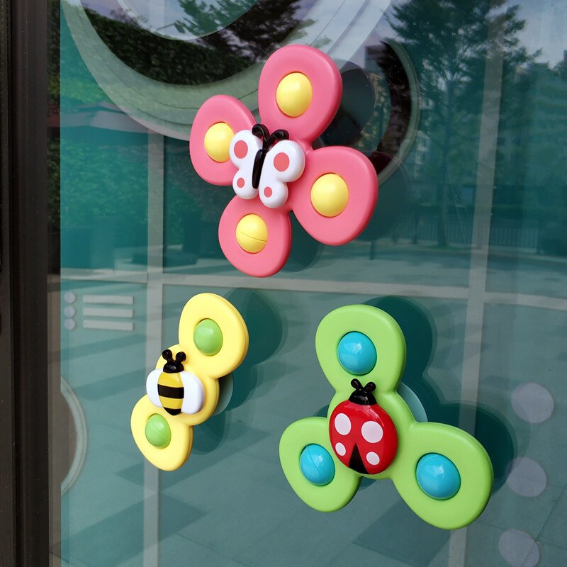 Neue Lustige freundlicher Spielzeug Nette Karikatur Insekten Saugnapf Spinner Spielzeug Schlecht Spielzeug Für freundlicher Baby Rassel Spielzeug Dreh oben