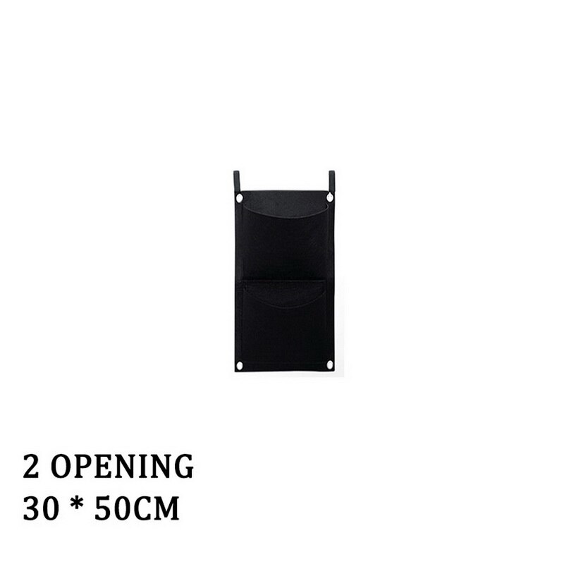 Garden Wall Hanging Planting Bags Green Plant Grow Planter Vertical vegetable Garden Decoration Supplies Plants Bags: black 30x50cm 2bags