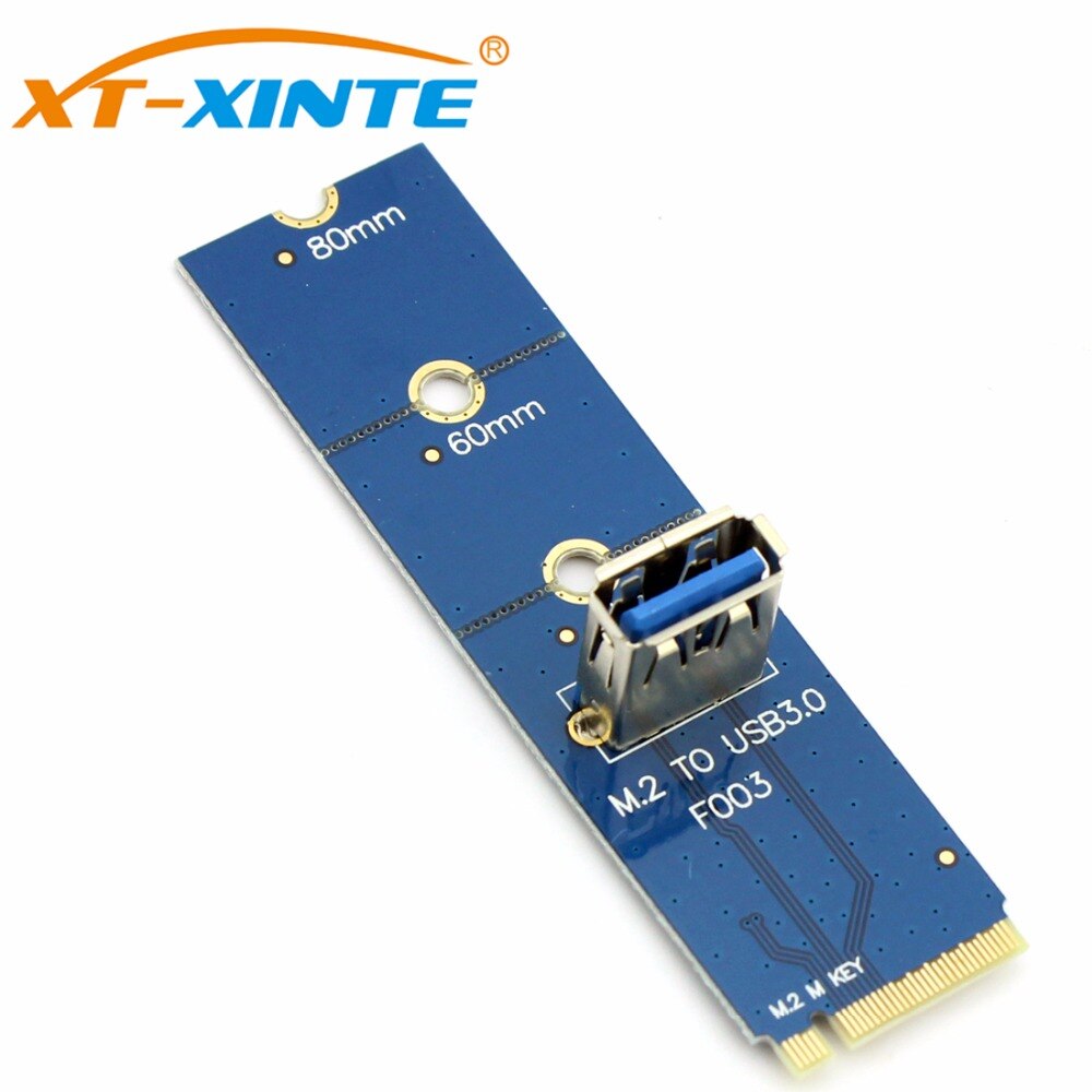 XT-XINTE M.2 to PCI-E X16 Slot Transfer Card Mining Pcie Riser Card VGA Extension Cable Minner Extender Graphics Adapter Card