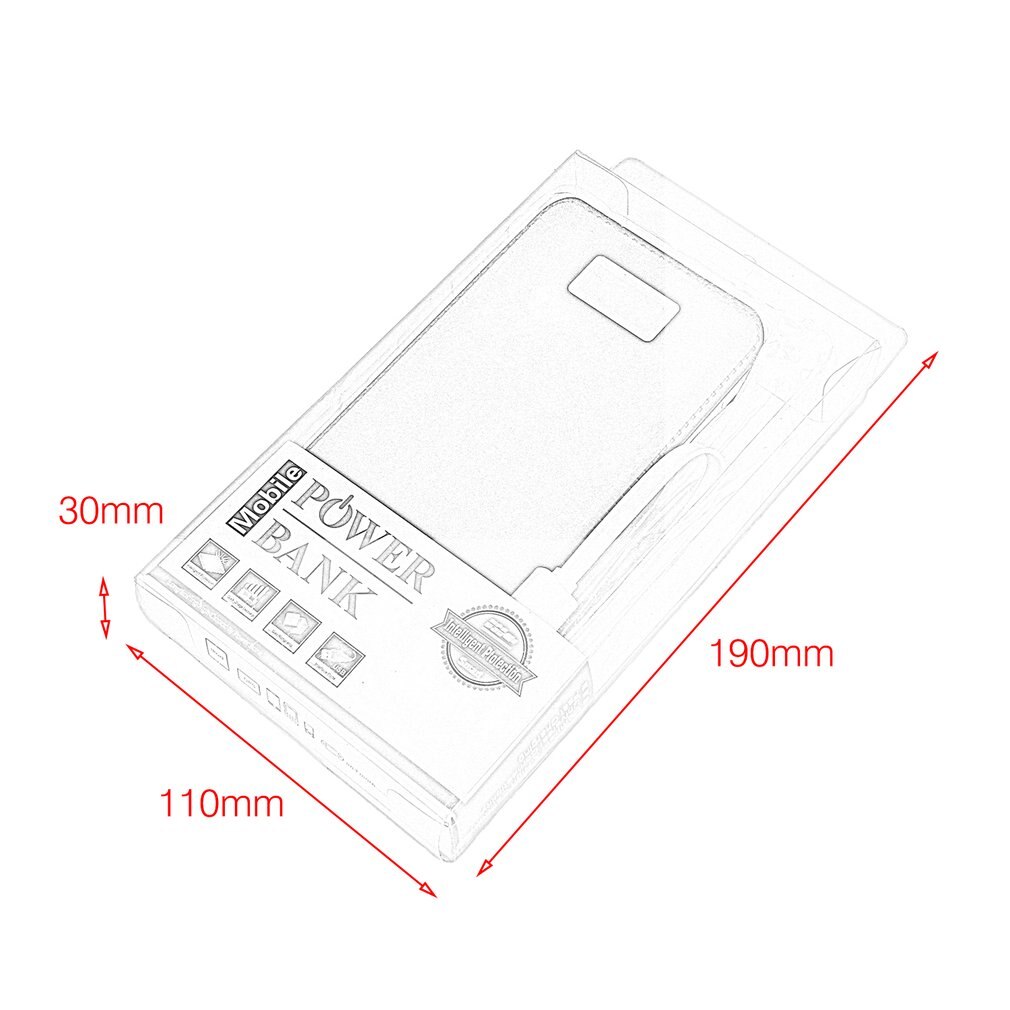 Chargeur de batterie externe de batterie externe de secours Ultra-mince Portable 300000mAh 4 Ports USB pour téléphones mobiles