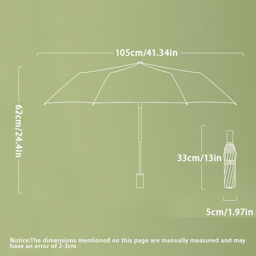 Stylish Automatic Umbrella - UV Protection, Windproof with 10 Reinforced Ribs, for Sun & Rain
