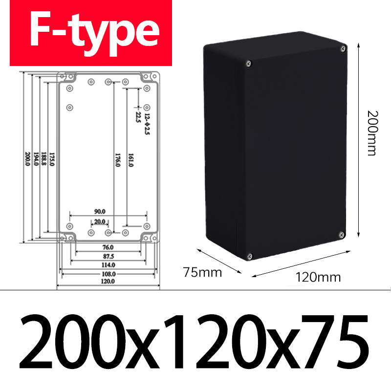 ABS Waterproof Box Housing Electronic Safe Case Plastic Boxes Black Wire Junction Box Plastic Organizer IP67 Waterproof Enclosur: WHITE