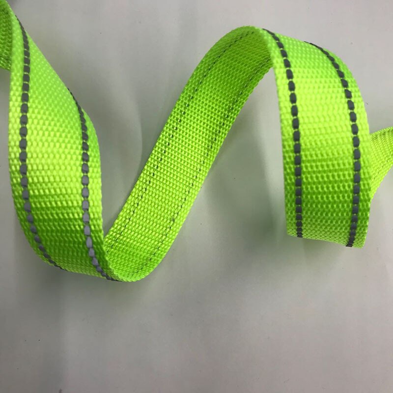 50 Yards 25Mm Reflecterende Singels Naaien Accessoires Rugzak Strapping Riem 1Mm Dikte Huisdier Kraag Diy Polyester Tape: Green 25mm