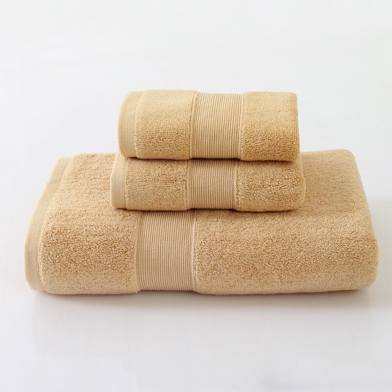Streep Katoenen Handdoek Badhanddoek Van Drie Sets Effen Kleur Dikker Badkamer Handdoeken Set Grote Dikke Handdoeken Set Thuis Hotel