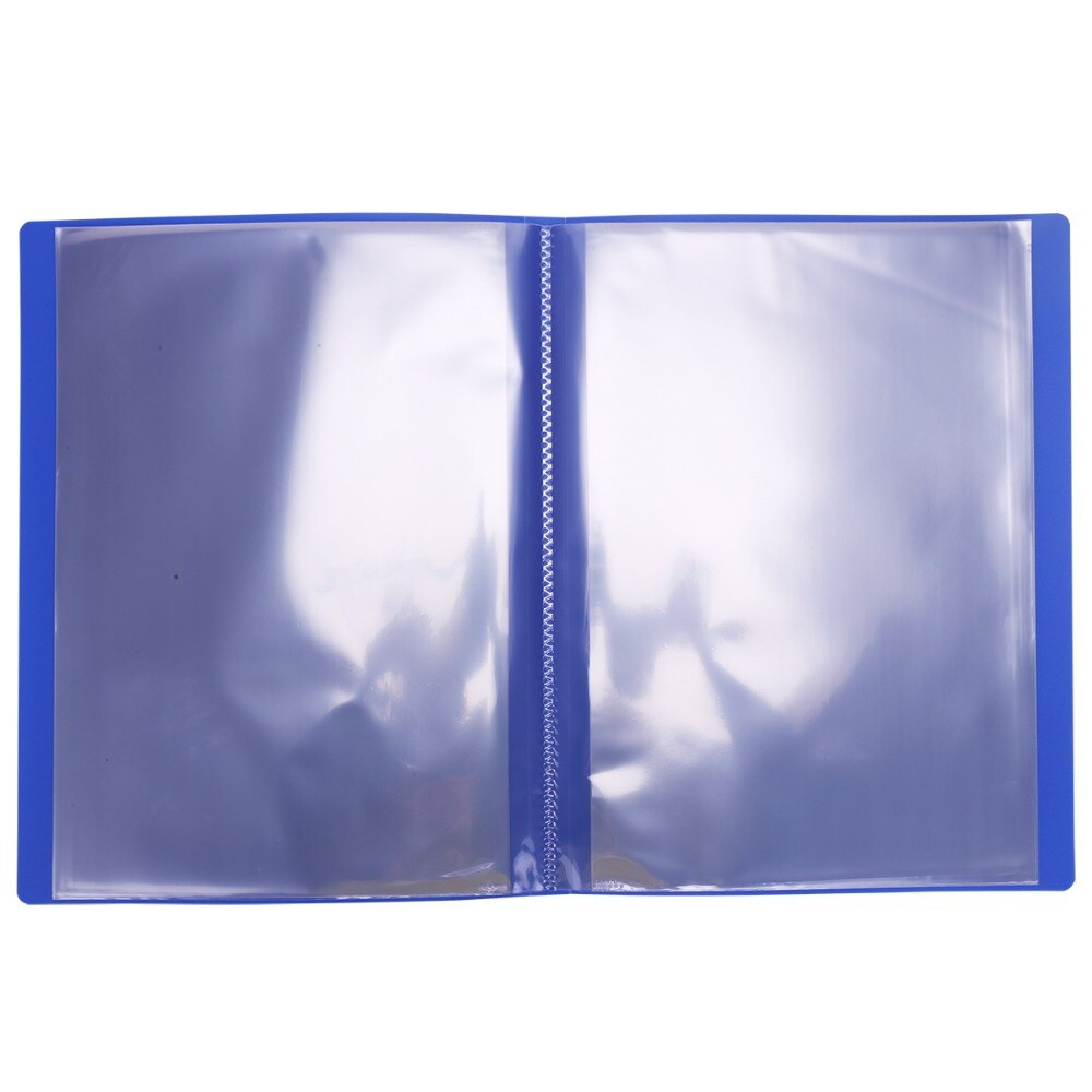 Deli 1pcs A4 28 pages file folder 235*310*18mm Side entry folder Back width 18mm Transparent multi-level insert folder