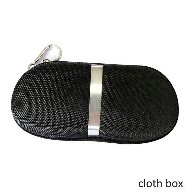 1Pcs Harde Rits Doos Draagbare Zonnebril Protector Travel Pack Bag Bril Case Black Eyewear Accessoires: cloth box