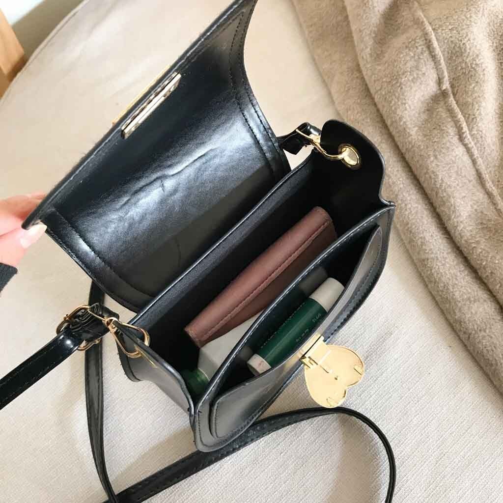 Maison Fabre Women's Heart-Shaped Small Bag Simple Shoulder Messenger Bag Casual Bag Leather Shoulder Bag Wallet