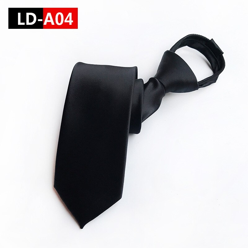 Original Convenient Fast Zip Tie Men's Simple Business 8 Cm Wedding Groom Lazy Easy To Pull Decorative Tie: LD-A04