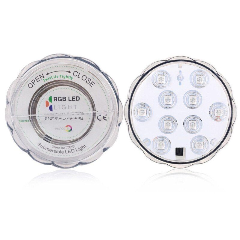 LED Multi Color Remote Controlled Waterproof Environmental Product Eco-friendly Submersible Lights for Aquarium, Pond, Wedding