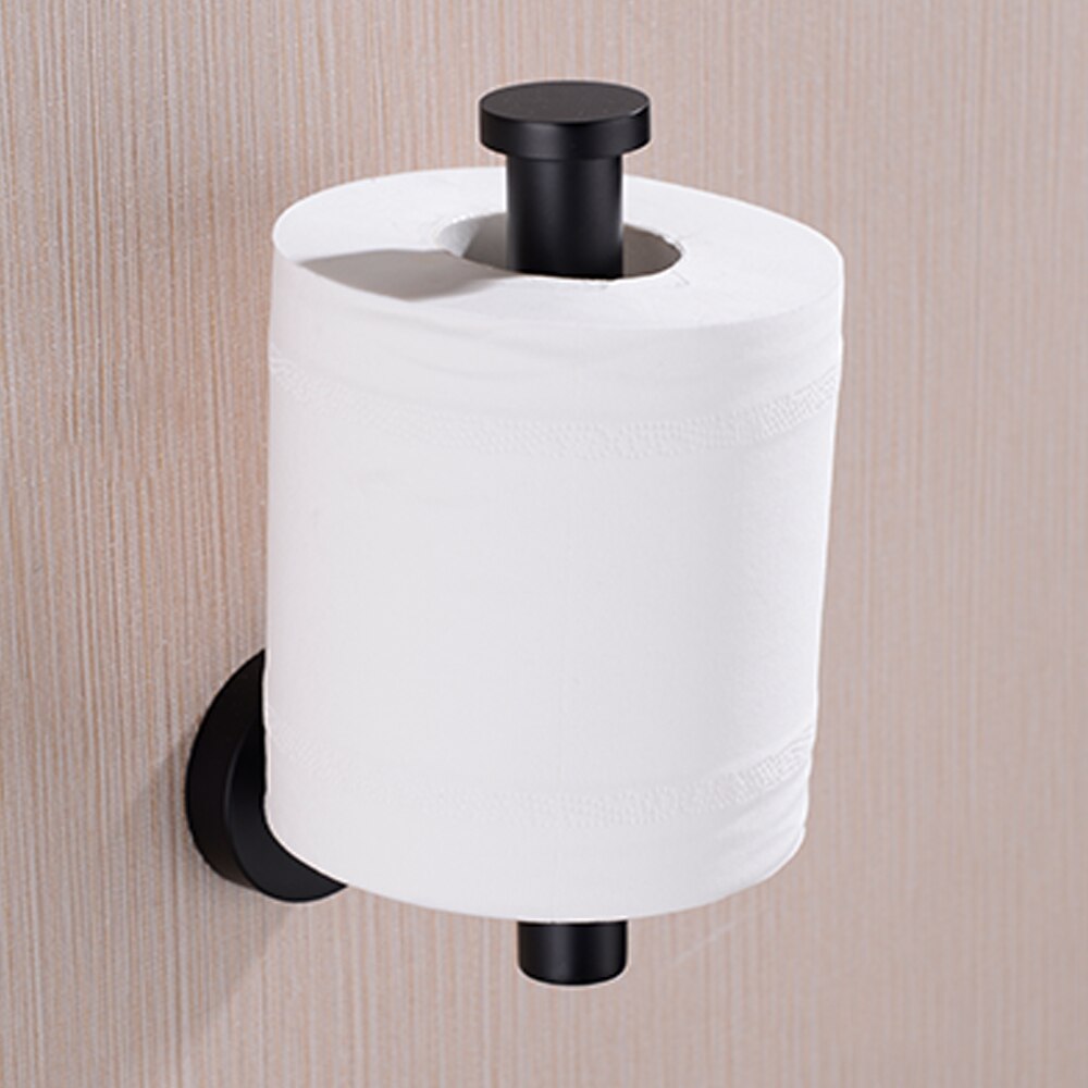 Bathroom Hardware Set Black Robe Hook Towel Rail Bar Rock Bar Shelf Tissue Paper Holder Bathroom Accessories.: Tissue Holder
