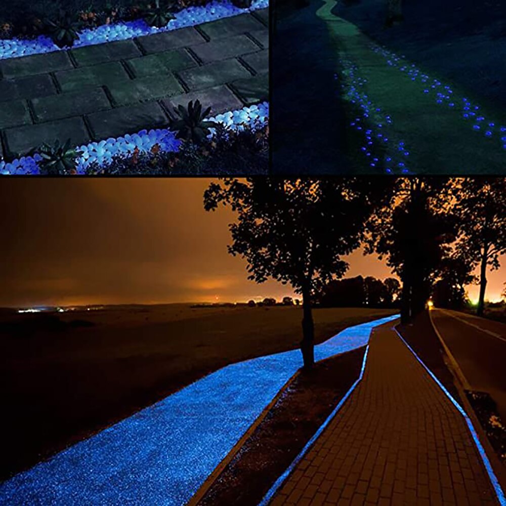 50/100pcs Luminous Stones Glow In Dark Decorative Pebbles Outdoor Fish Tank Decoration Pebble Rocks Aquarium Garden Decor