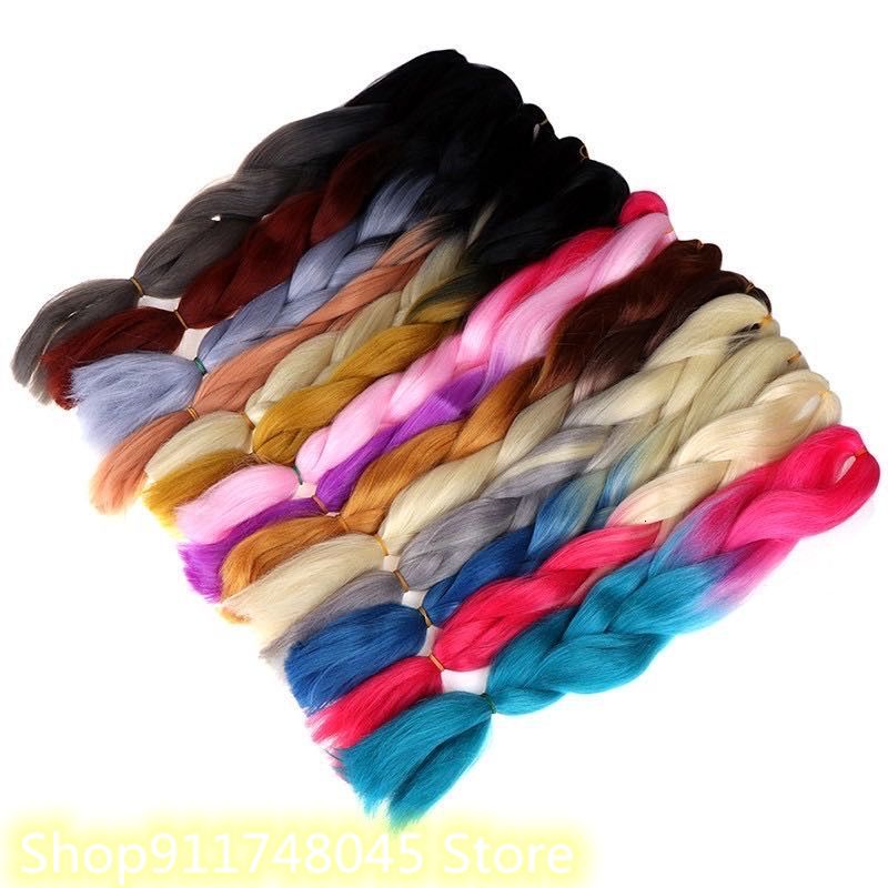24'inch Synthetic Jumbo Twist Braiding Fiber Synthetic Hair Extensions women wig 10024th; In Stock