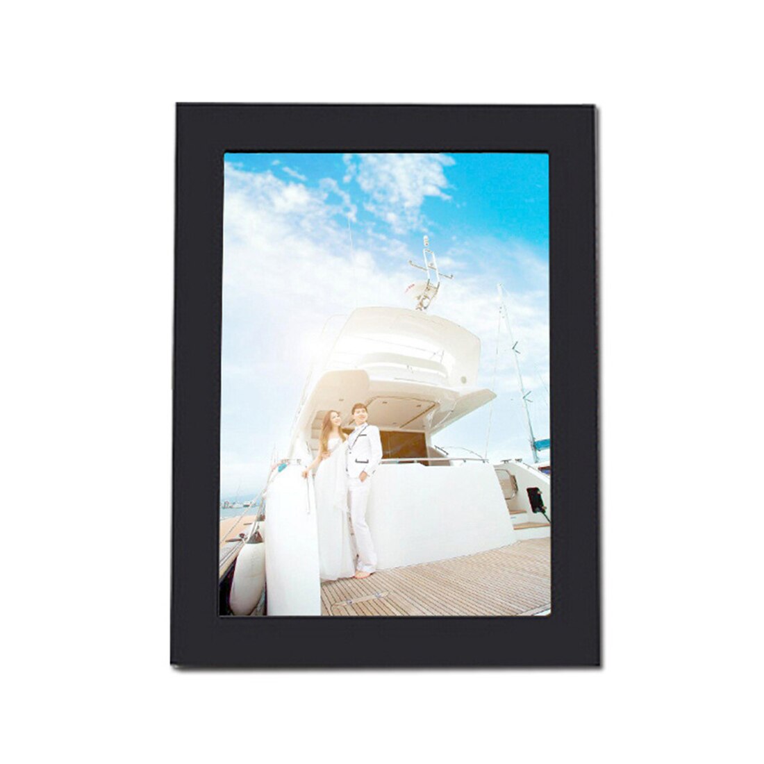 Fahsion Picture Frame Wooden Mini DIY Family Frame Living Room DecorWall Bedroom Decoration Art Pictures Frames Home Wall: Black / M