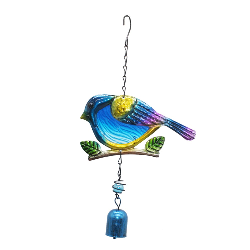 Portable Metal Glass Decor Wind Chimes Cute Bird Wind Chimes Home Window Balcony Yard Hanging Bells Outdoor Garden Ornament: A1