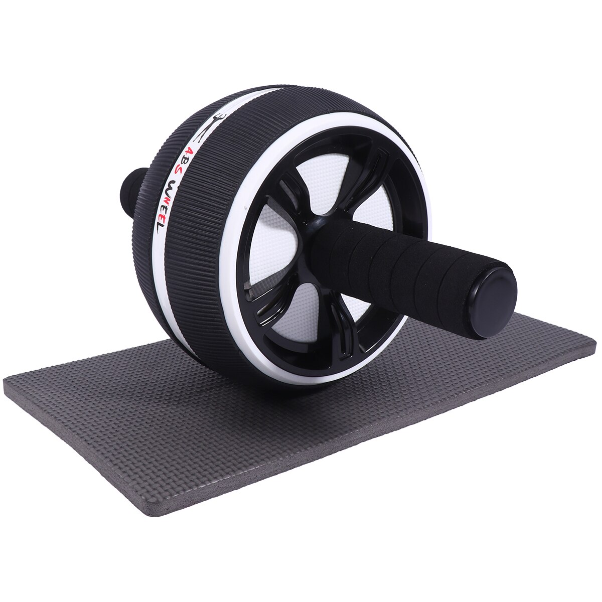 Fitness Wiel Grote Mute Home Fitness Wiel Apparatuur Eenvoudige Nuttig Duurzaam Abdominale Fitness Roller Voor Vrouw Man (Enkele Rol: Black