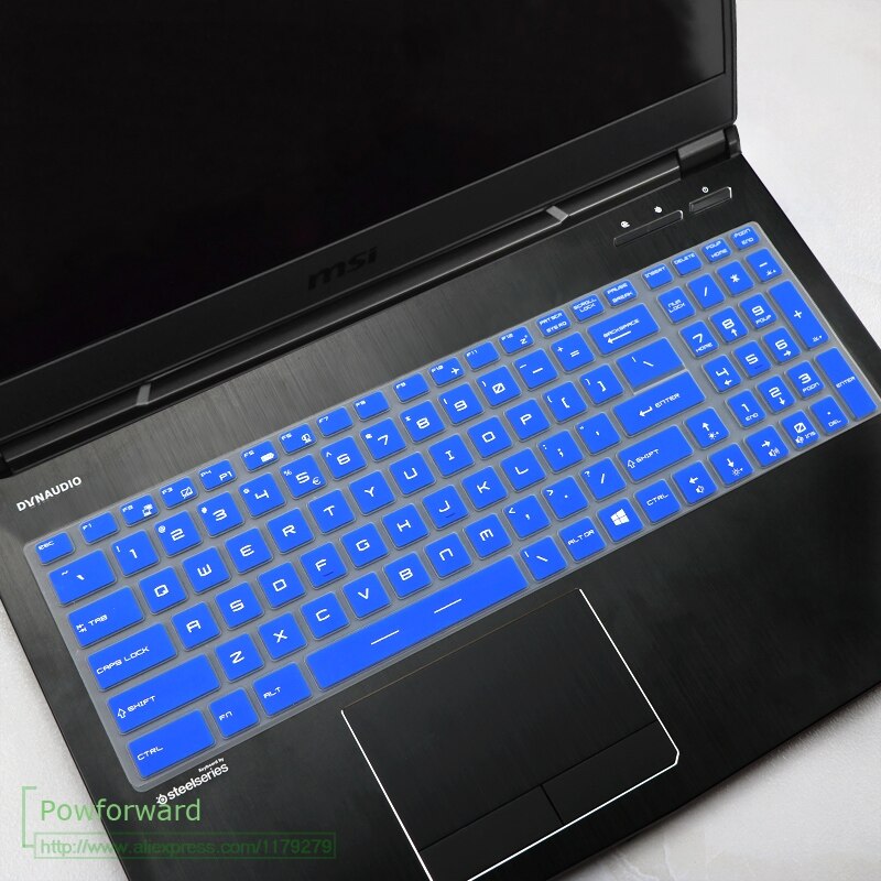 Dla MSI GS63 GS63VR Stealth Pro GT73 GT73VR TITAN GP72 GP72X Leopard GE62VR GE72VR 15 17.3 klawiatura laptopa obudowa ochronna: blue