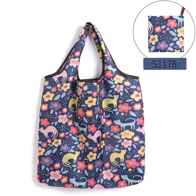 Ecologische Nylon Shopping Tassen Herbruikbare Wasbare Opvouwbare Kruidenier Bag Lichtgewicht Zware Shopper Handtas