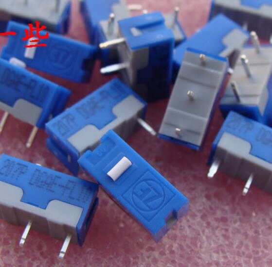 4 stk/pak original zf rød hvidguld sort prik museknap mus micro switch dg serie: Hvid prik