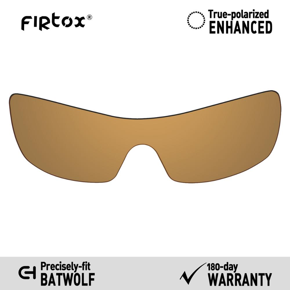 Firtox verdadeiro uv400 lentes polarizadas substituição para-óculos de sol oakley batwolf oo9101 (lente compatível apenas)-várias cores: Bronze Golden