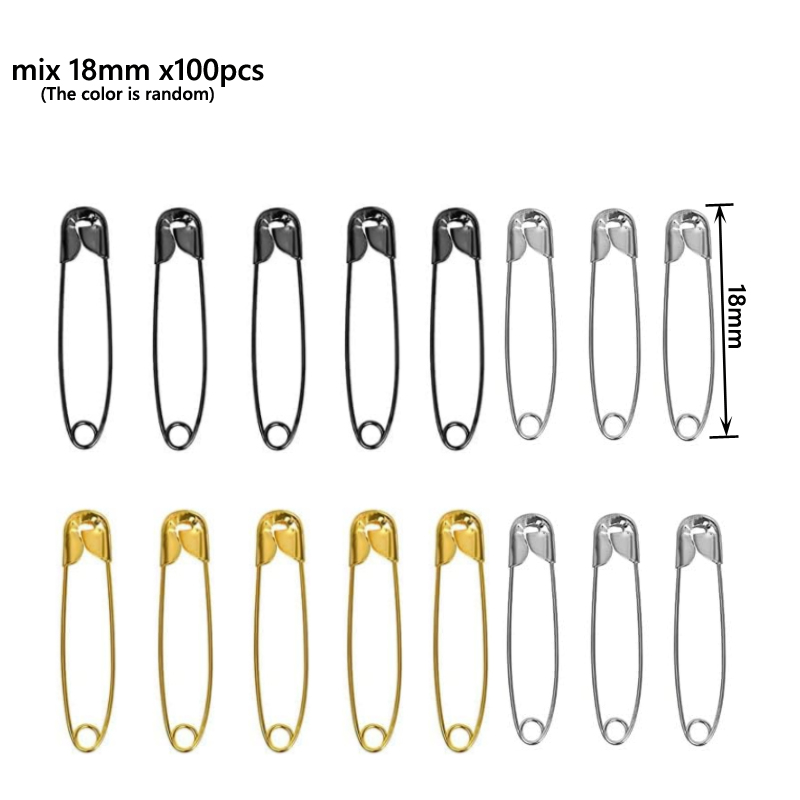10-100p 22/28/38/45/54mm Zilver Gouden Veiligheidsspelden DIY Naaigereedschap Accessoire Ijzeren Naalden Veiligheidsspeld Broche Kledingaccessoires: green