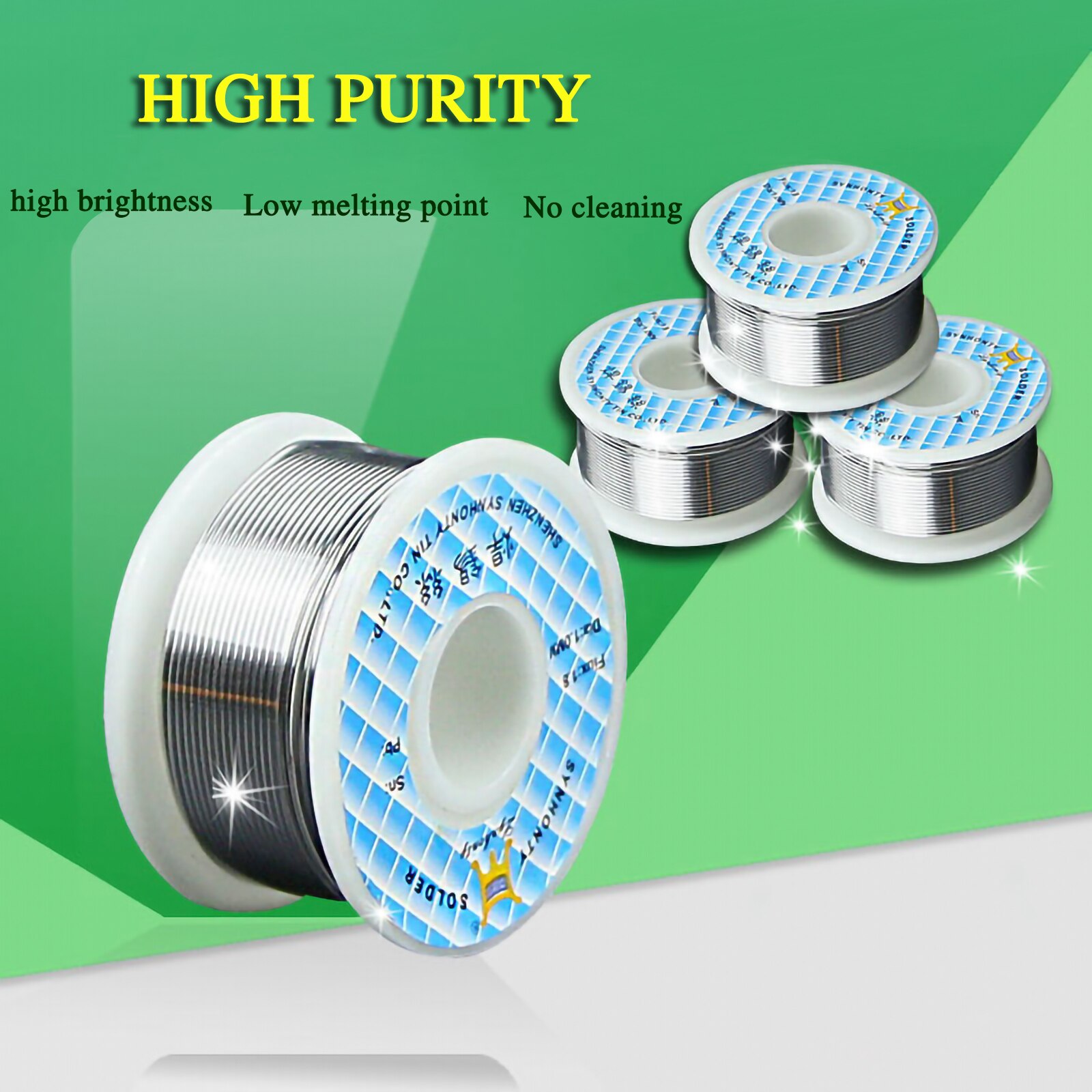 Solder Wire 50G High Purity Anti-Oxidation 0.8mm Unleaded For Electrical Solder Terne Metal Free Of Washing Rosin Core