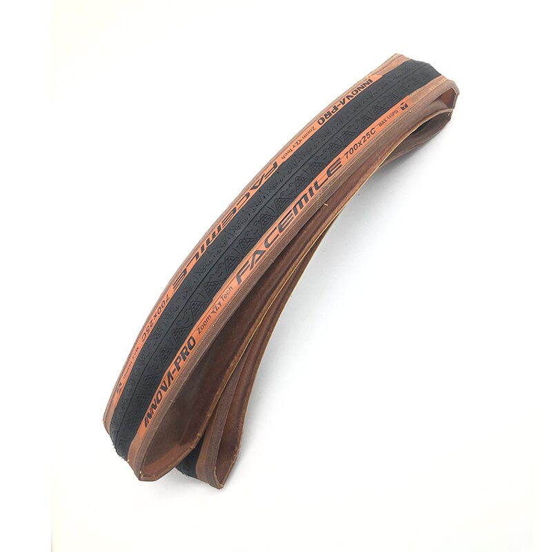 Neumático de INNOVA-PRO para bicicleta de carretera, llanta de borde amarillo 120TPI, 210g, 700 × 23C, 700 × 25C, 700C, 25C