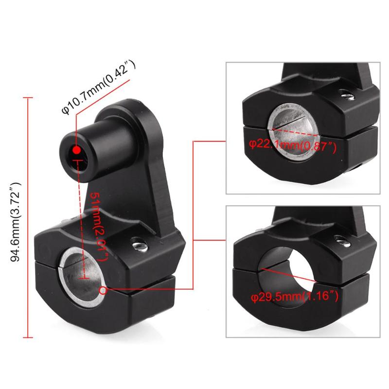 Universal Motorcycle Handlebar Risers Wear-resistant CNC Aluminum Pivoting Motorbike Handle Bar Risers for 22mm 28mm Bar Clamps