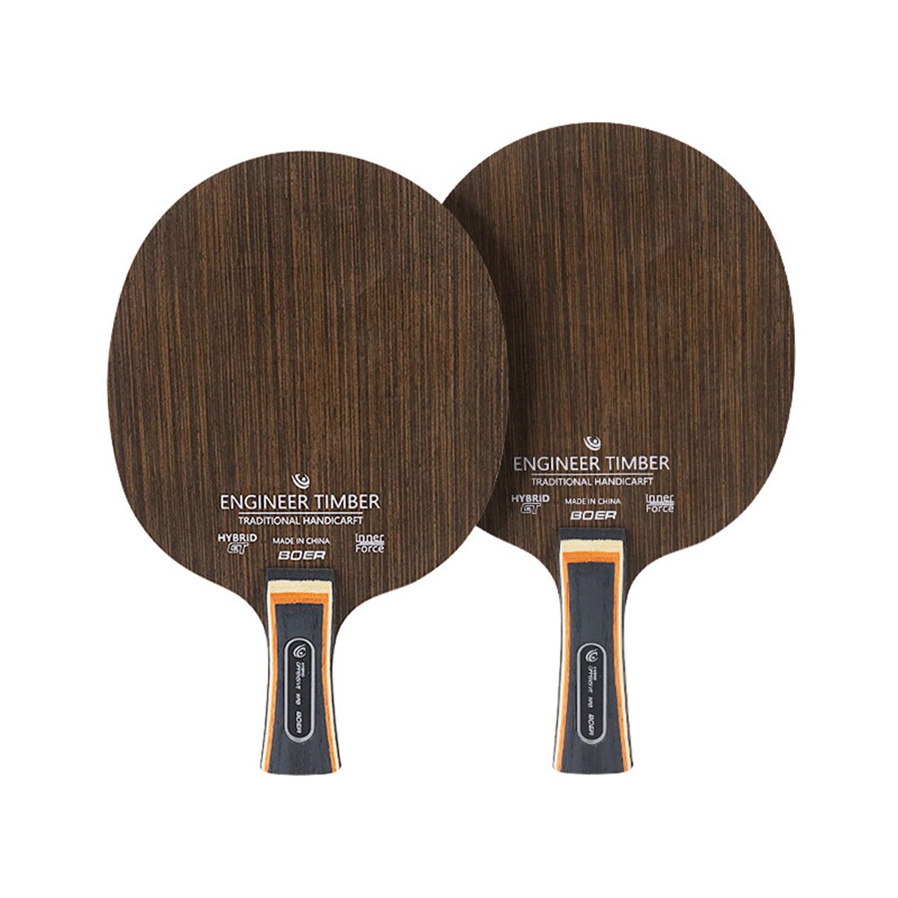 Table Tennis Racket Bottom Plate 5 Ply Ping Pong Blade Paddle Long Handl Horizontal Racket Pure Wooden Table Tennis Racket