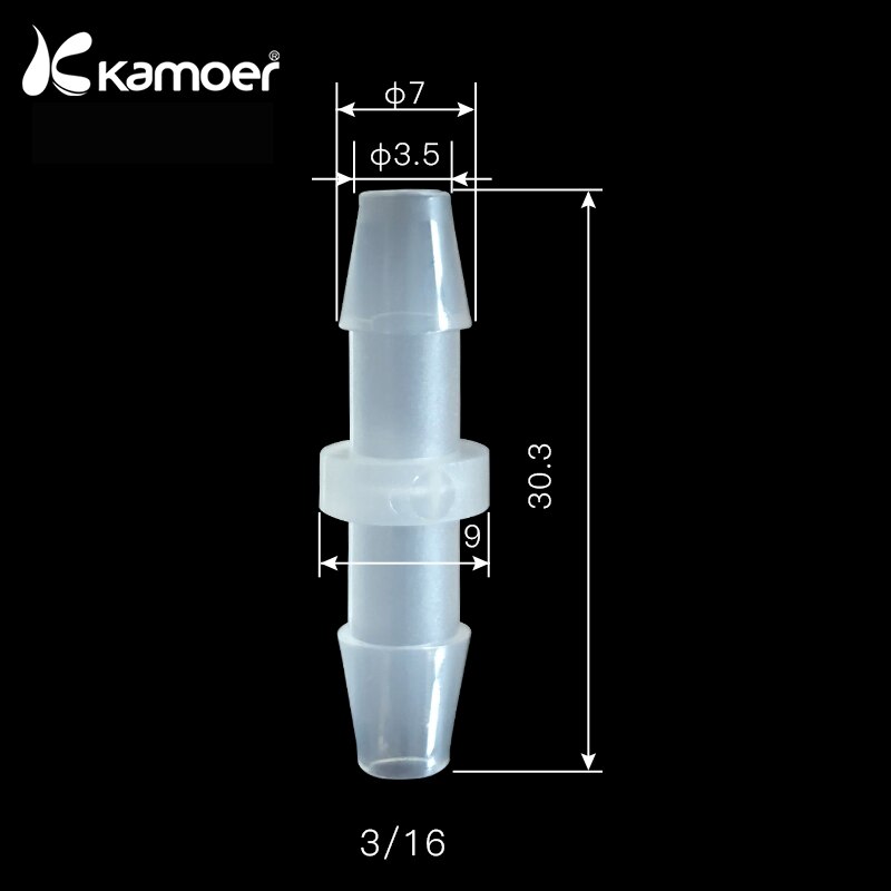 Kamoer kunststoff rohr anschluss für peristaltische flüssigkeit pumpe, 10 stück in einem paket: 3-16