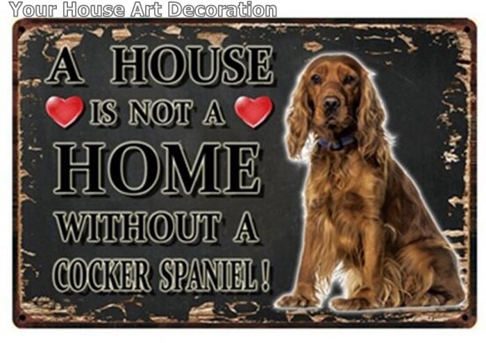 Noir blanc animaux chien métal signe étain affiche une maison Doberman doré Labrador décor à la maison barre mur Art peinture 7.8x11.8 pouces: y3121