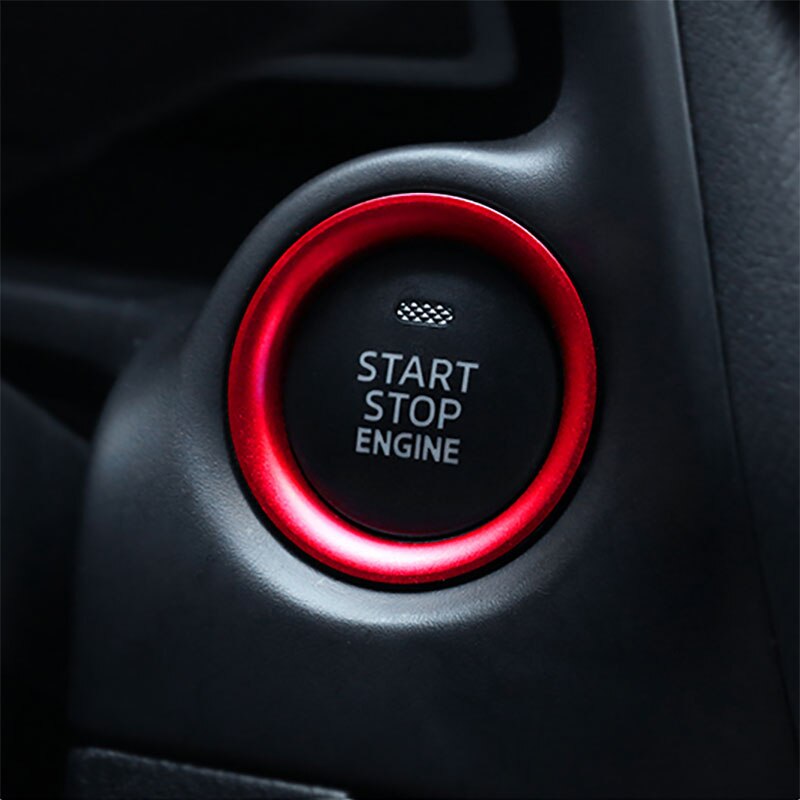 STARTEN Motor- Geschmack Ersetzen Abdeckung halt-Geschmack Zubehör Schalter Dekoration Universal- Für Mazda 3 BM BN 6 GJ1 GL CX-4 CX4 CX-5 CX5: Ring rot