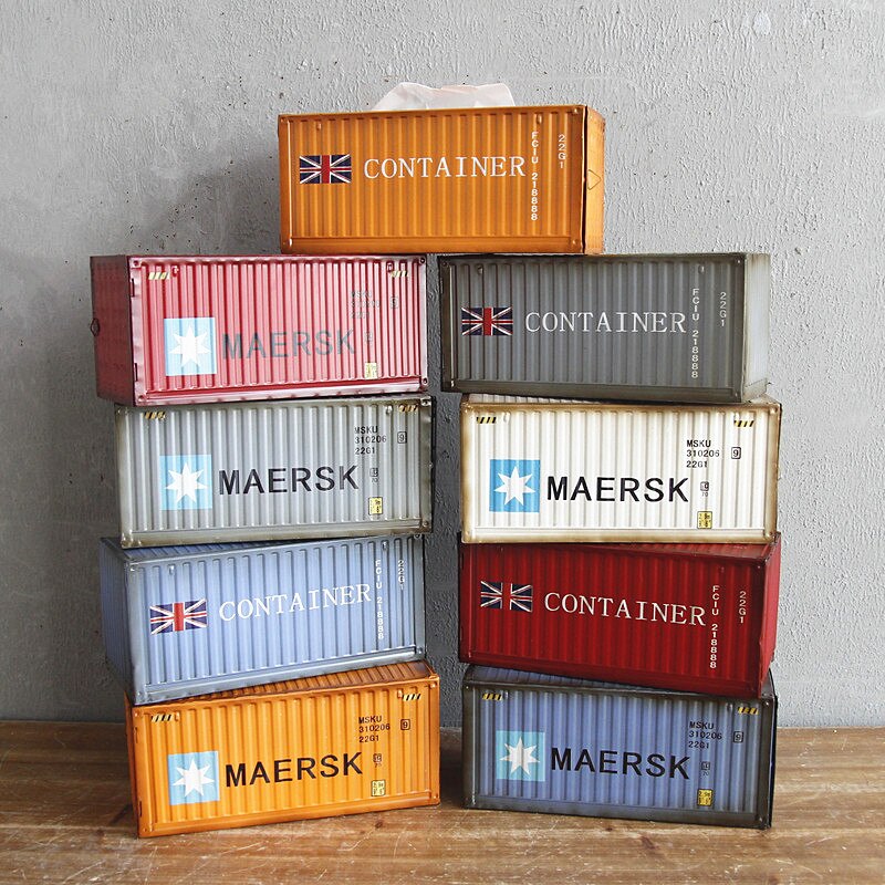 Retro Iron retro arts iron Towel Storage decoration Container Tissue Box Antique classical container model case box