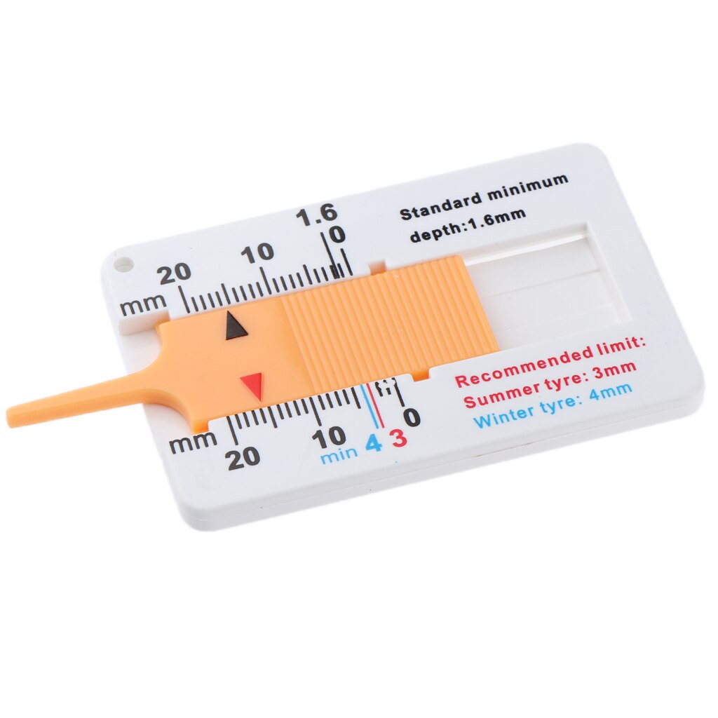 20mm Metric Tyre Thread Depth Gauge Key Chain Car Wheel Measuring Caliper